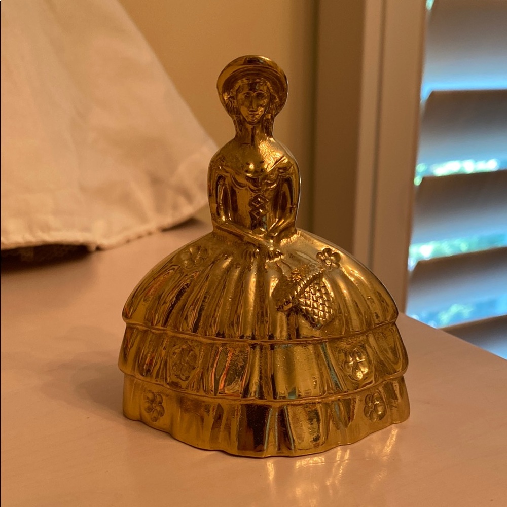 Vintage Gold Figurine Bell